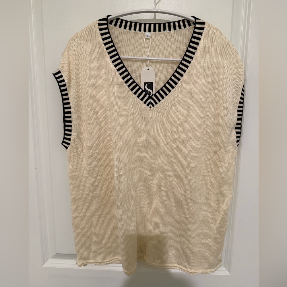 Striped V-Neck Sweater